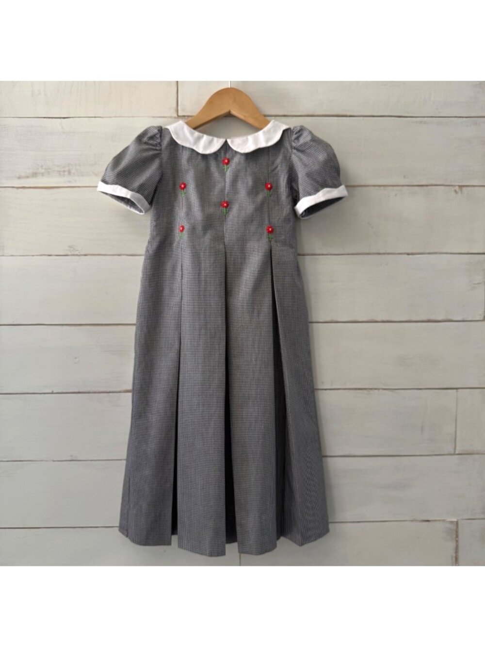 SIZE 6 Orient Expressed Classic Vintage 80's Look Black White Check Dress